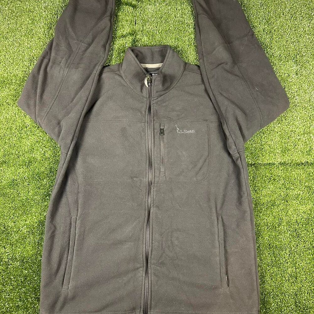 Llbean Men's Black and Grey Jacket